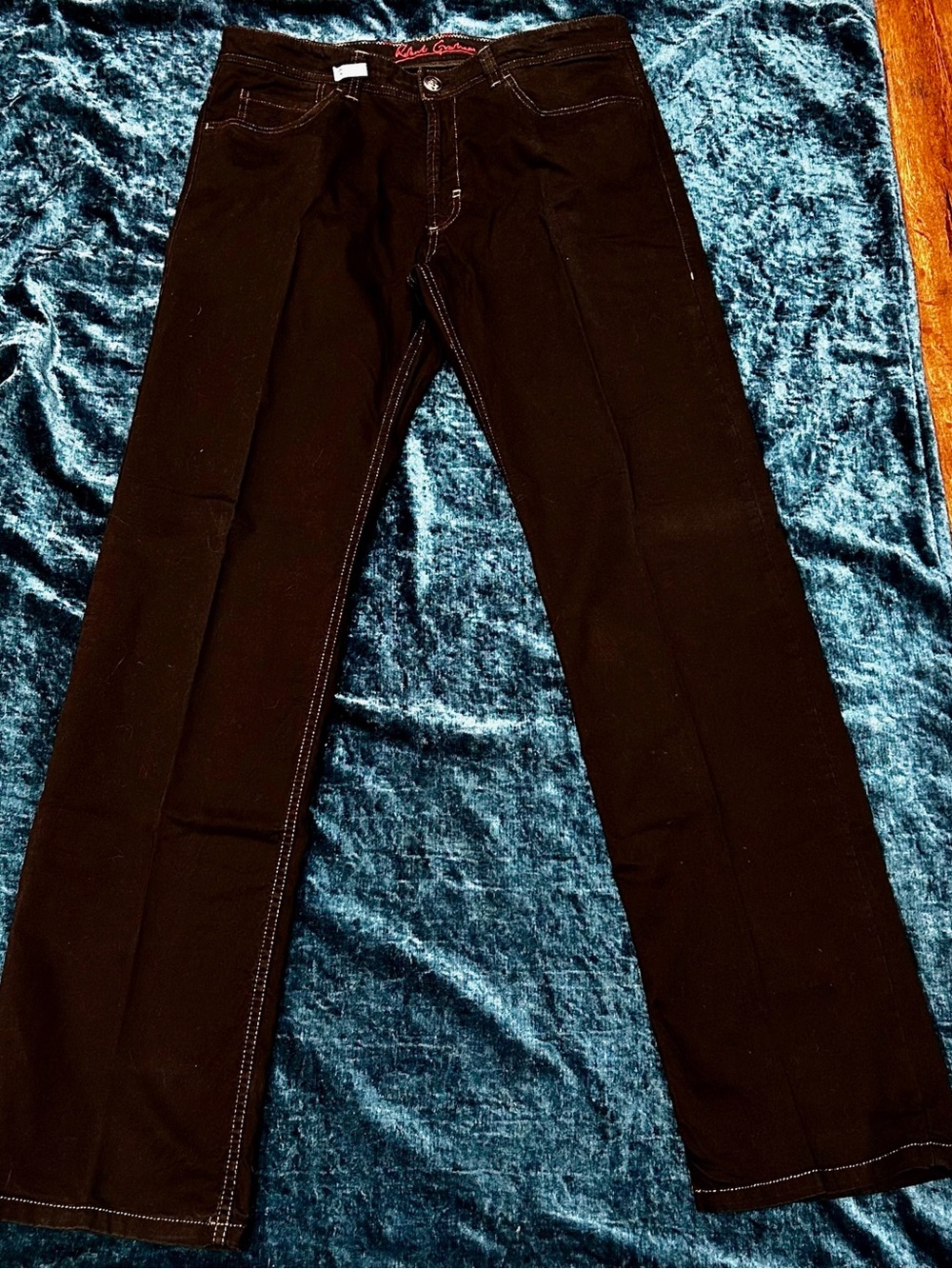 Robert Graham black embroidered classic jeans